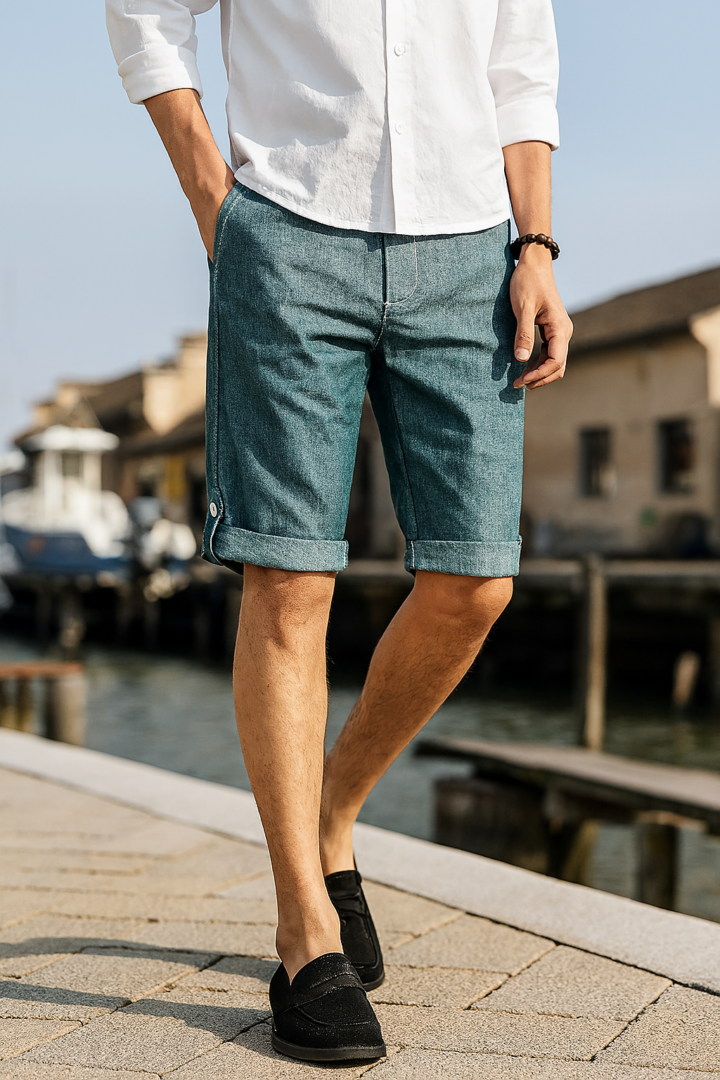 Shorts TANCREDI – Lino Naturale, stile distinto