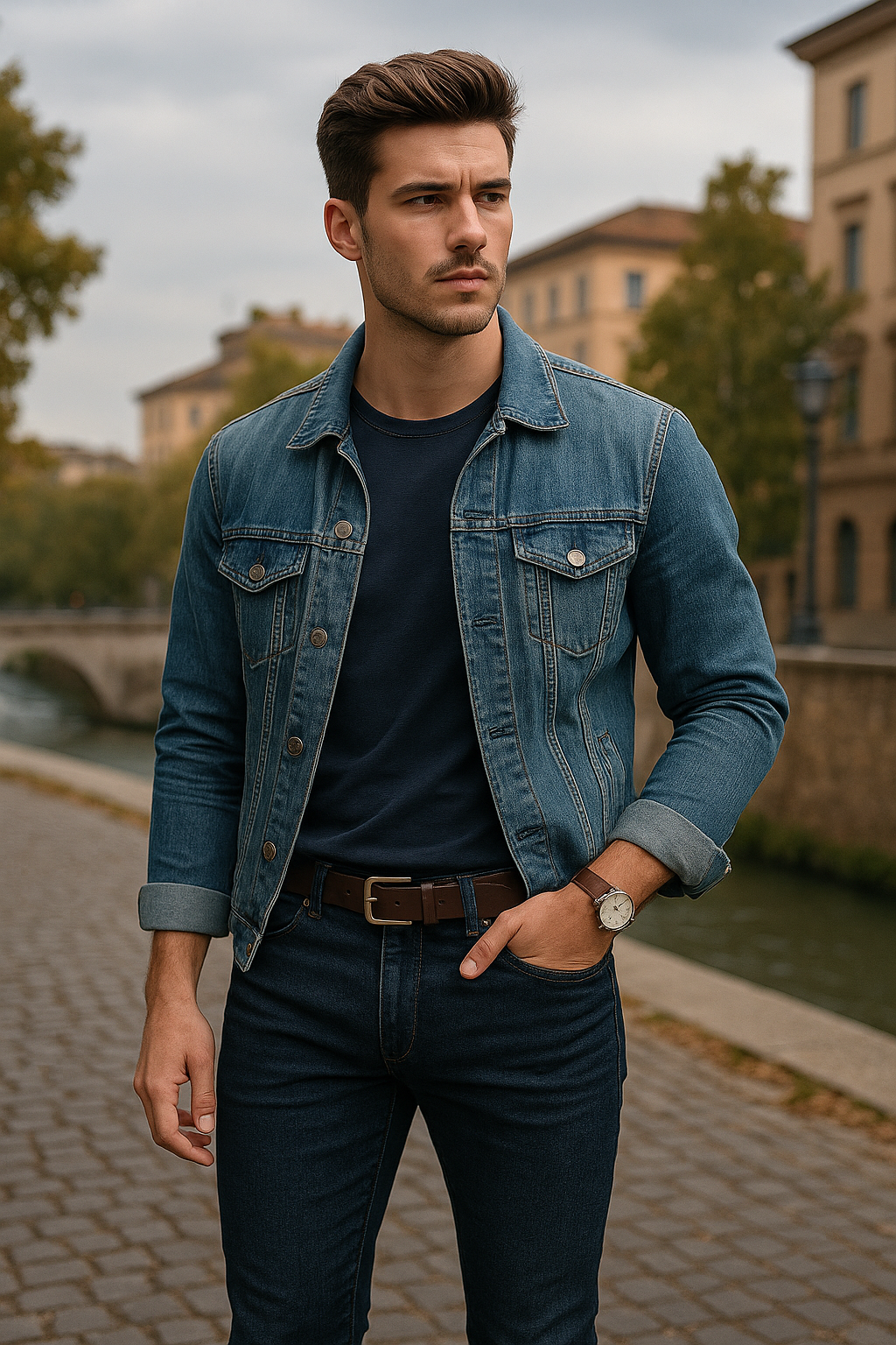 GENOVA HERITAGE – Giacca in Denim Premium 80% Cotone