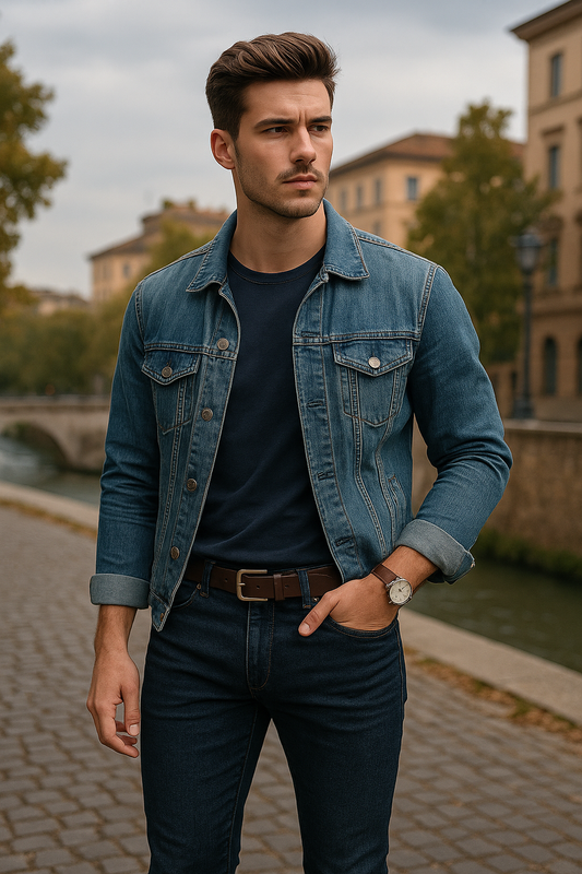 GENOVA HERITAGE – Giacca in Denim Premium 80% Cotone