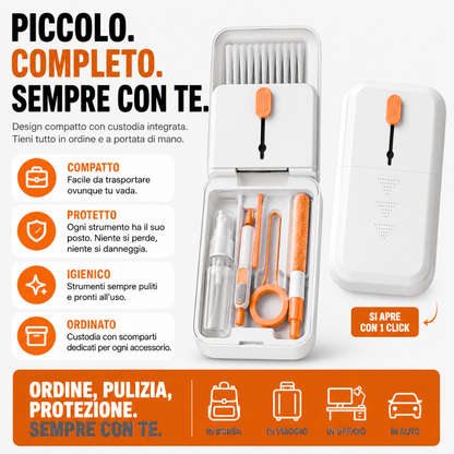 TechClean Auricolari – Kit Pulizia 11-in-1