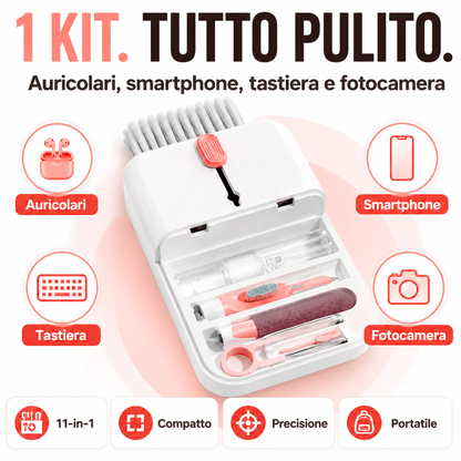 TechClean Auricolari – Kit Pulizia 11-in-1