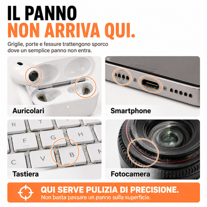 TechClean Auricolari – Kit Pulizia 11-in-1